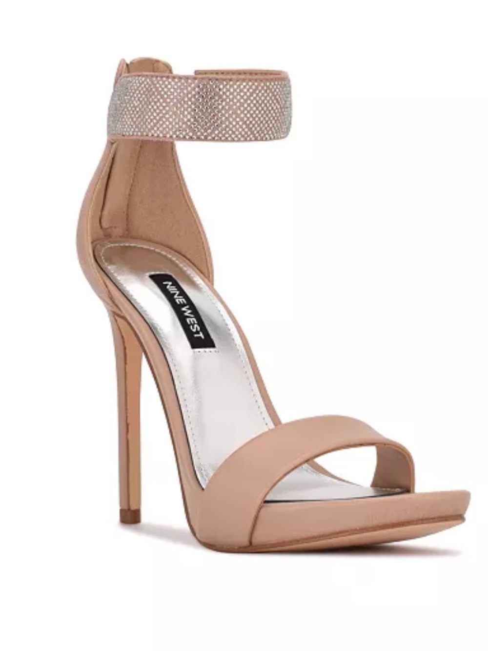 Nine West Women's Utell Ankle Strap Nude Ankle Strap Sandals size 11